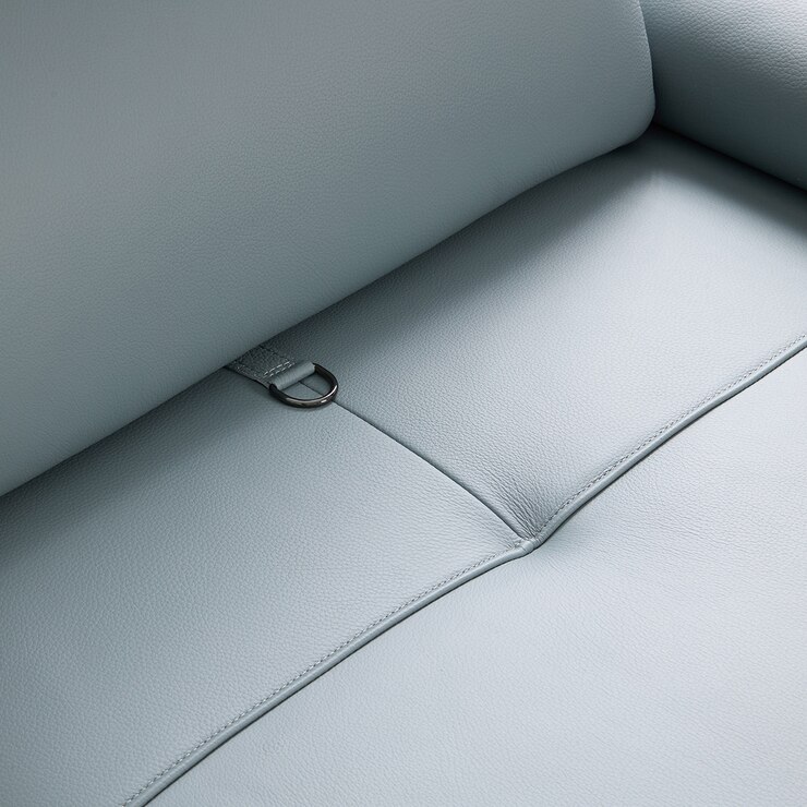 UND 에디션 NA16 통가죽 스윙 소파 3인 - 스카이블루
