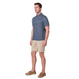 Tailor Vintage 남성 반소매 린넨 셔츠 - 네이비(사르가소 씨)