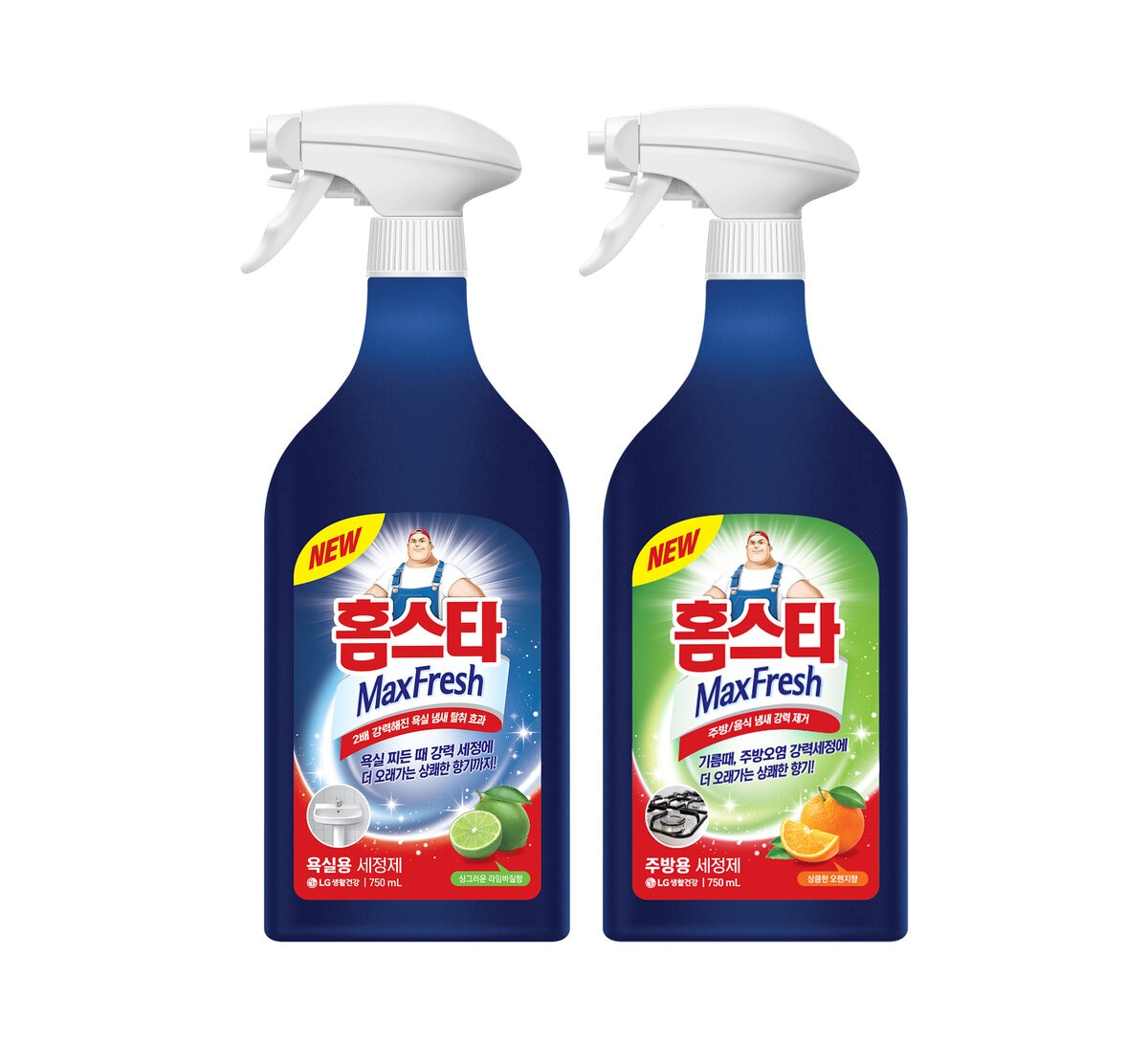 홈스타 욕실 세정제 750ml x 3 + 주방 세정제 750ml x 3