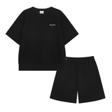 컬럼비아 여성 코튼 스웨트 셋업 - 블랙, M