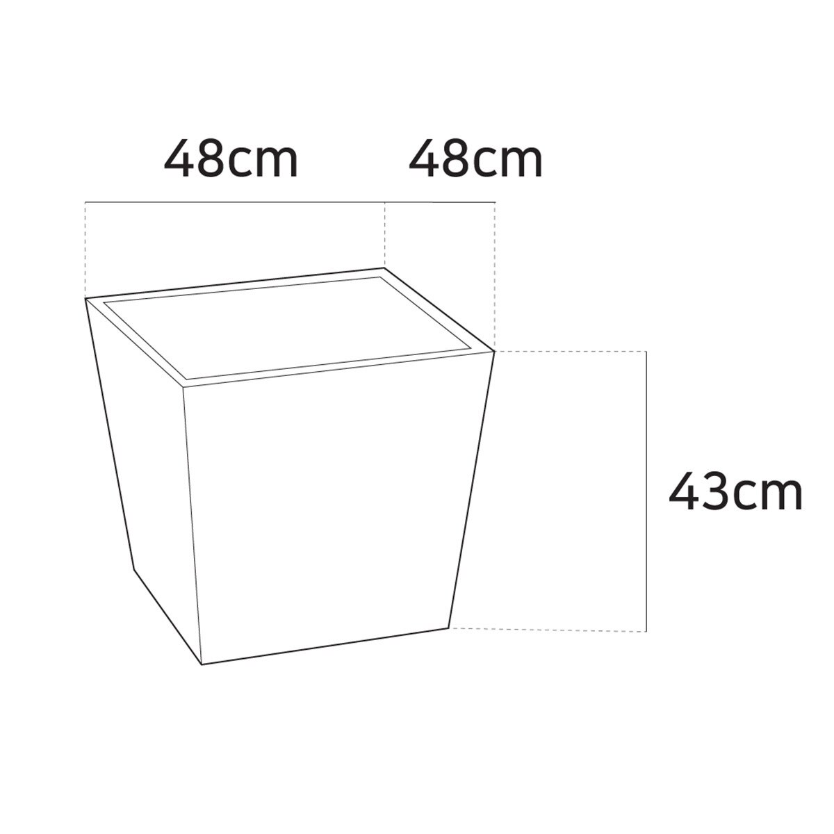 케터 베톤 사각화분 48cm