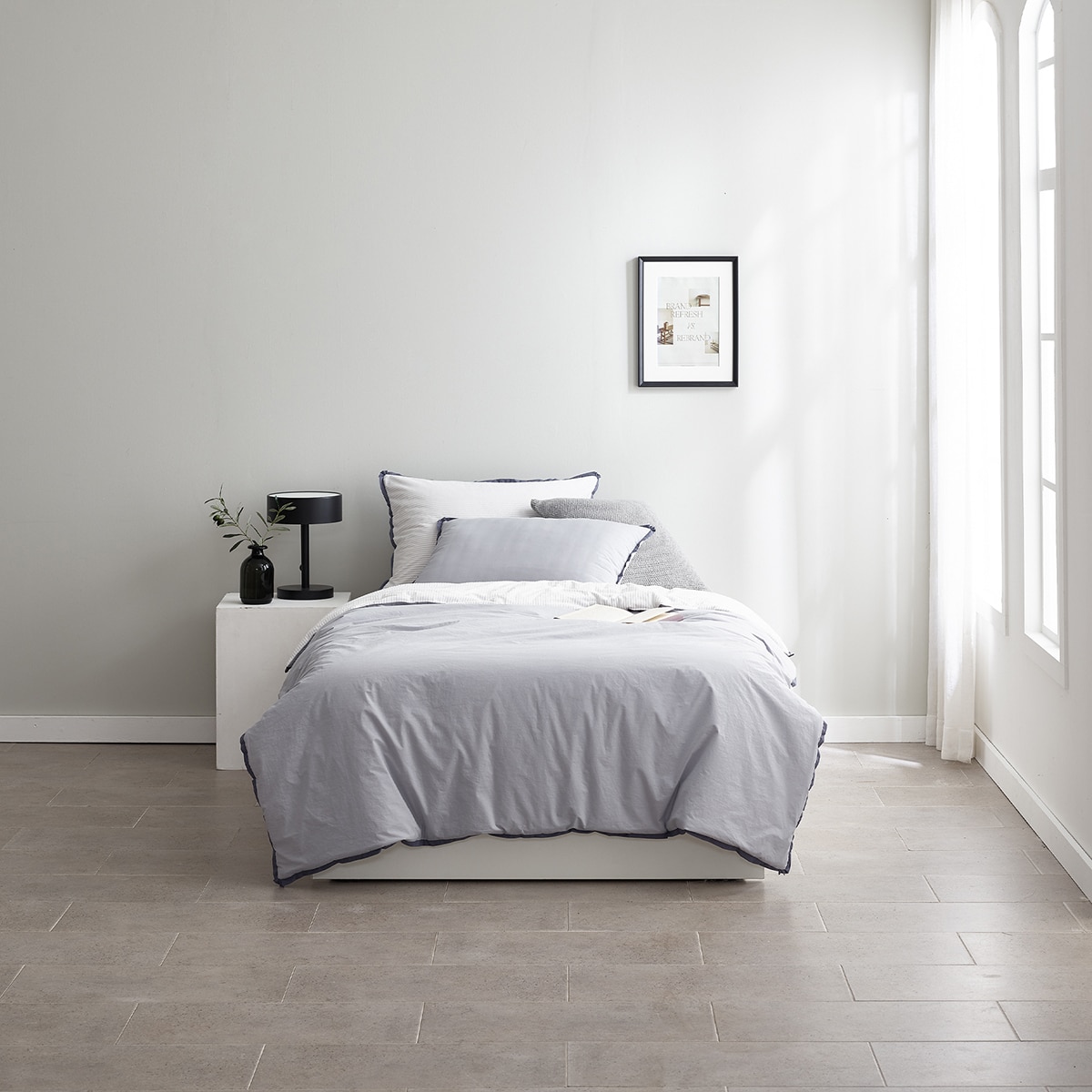 April At Home고밀도면 무봉제 극세사 양면차렵이불- SG, 그레이 April At Home고밀도면 무봉제 극세사 양면차렵이불- SG, 그레이