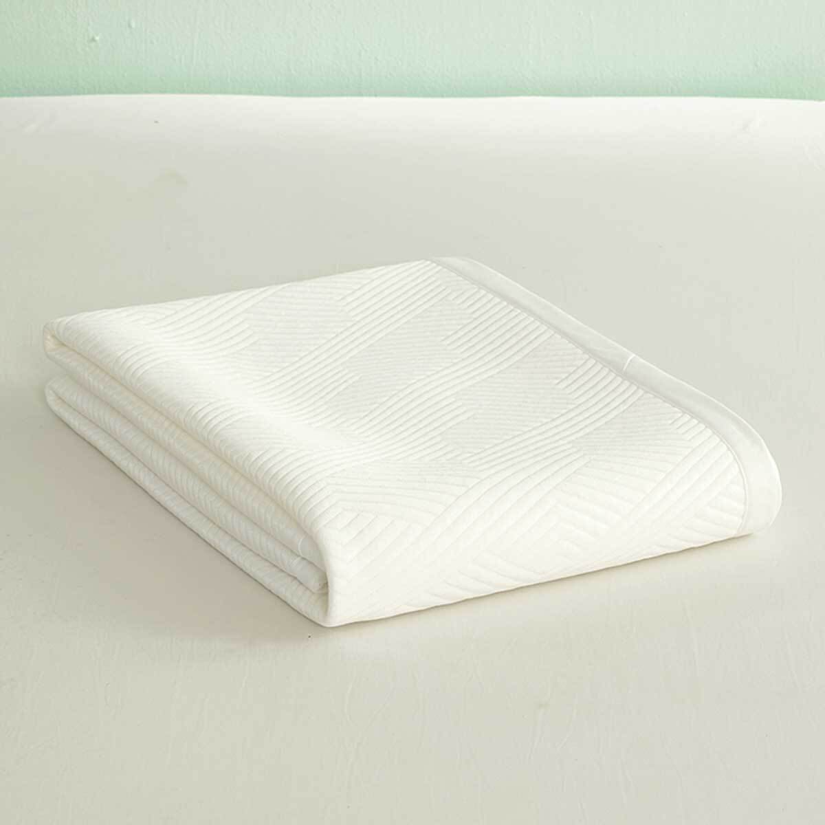 에이프릴엣홈 3중직 아이스 메쉬 패드 - 싱글, 화이트