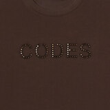 코데즈컴바인 여성 핫픽스 로고 티셔츠 - 브라운