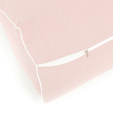 루마인 홈 순면 줄누빔 피그먼트 삼각 쿠션 - 핑크