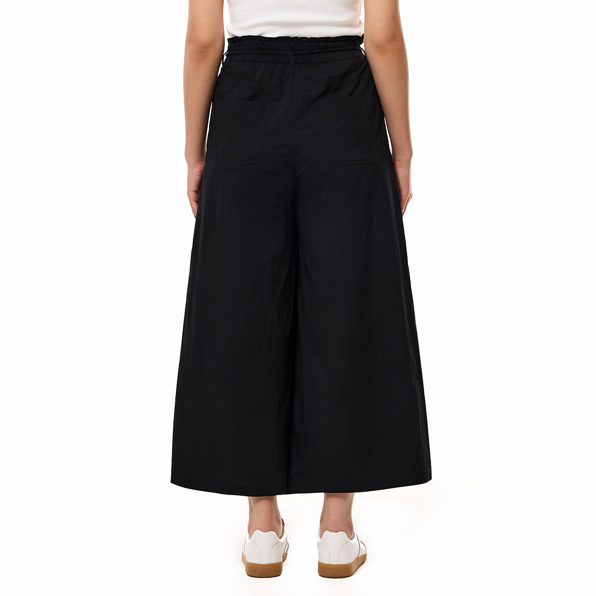 쥬시꾸뛰르 여성 와이드 밴딩 팬츠 - 블랙, L