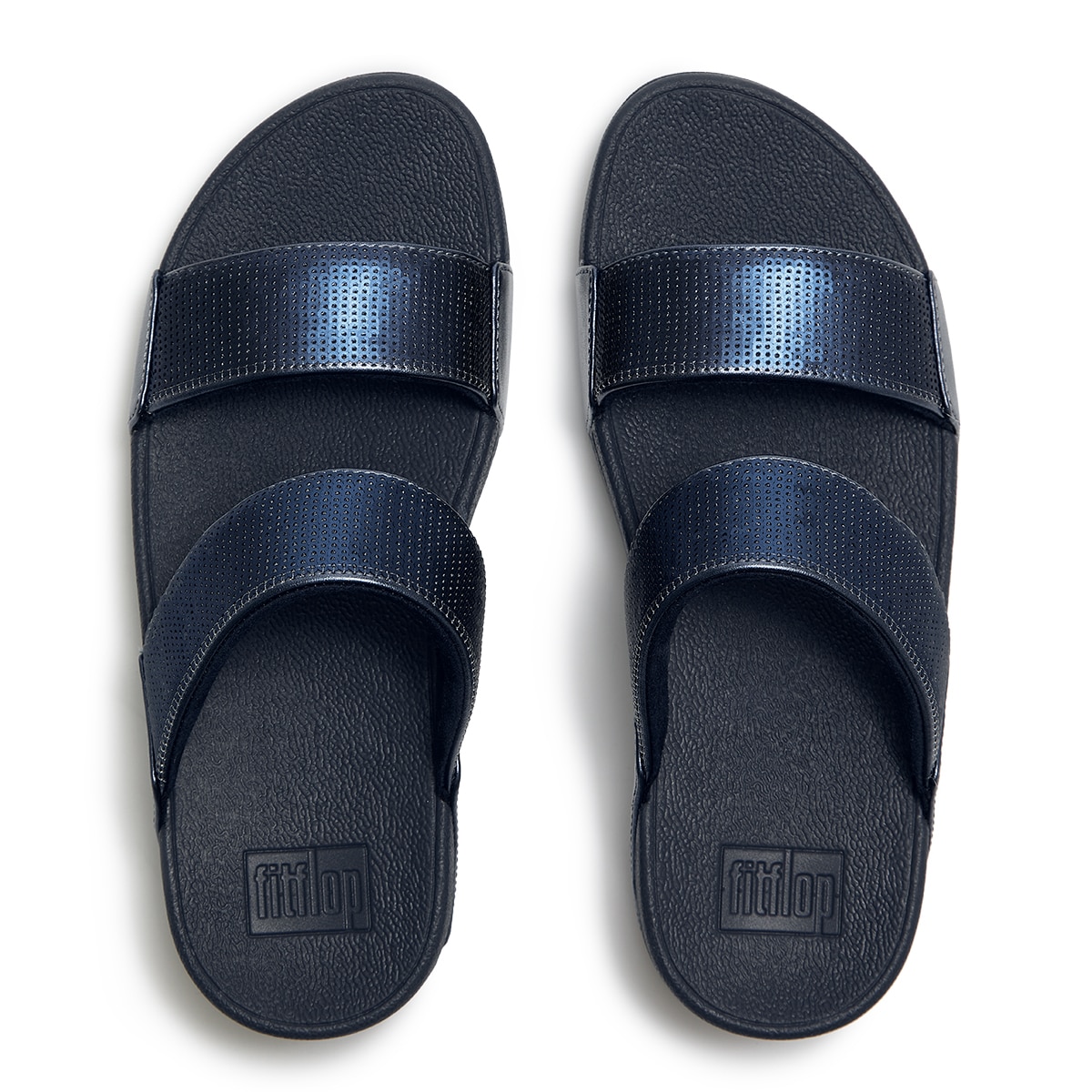 핏플랍 여성용 루루 세킨 슬라이드 - 블루, UK4(230~235mm)