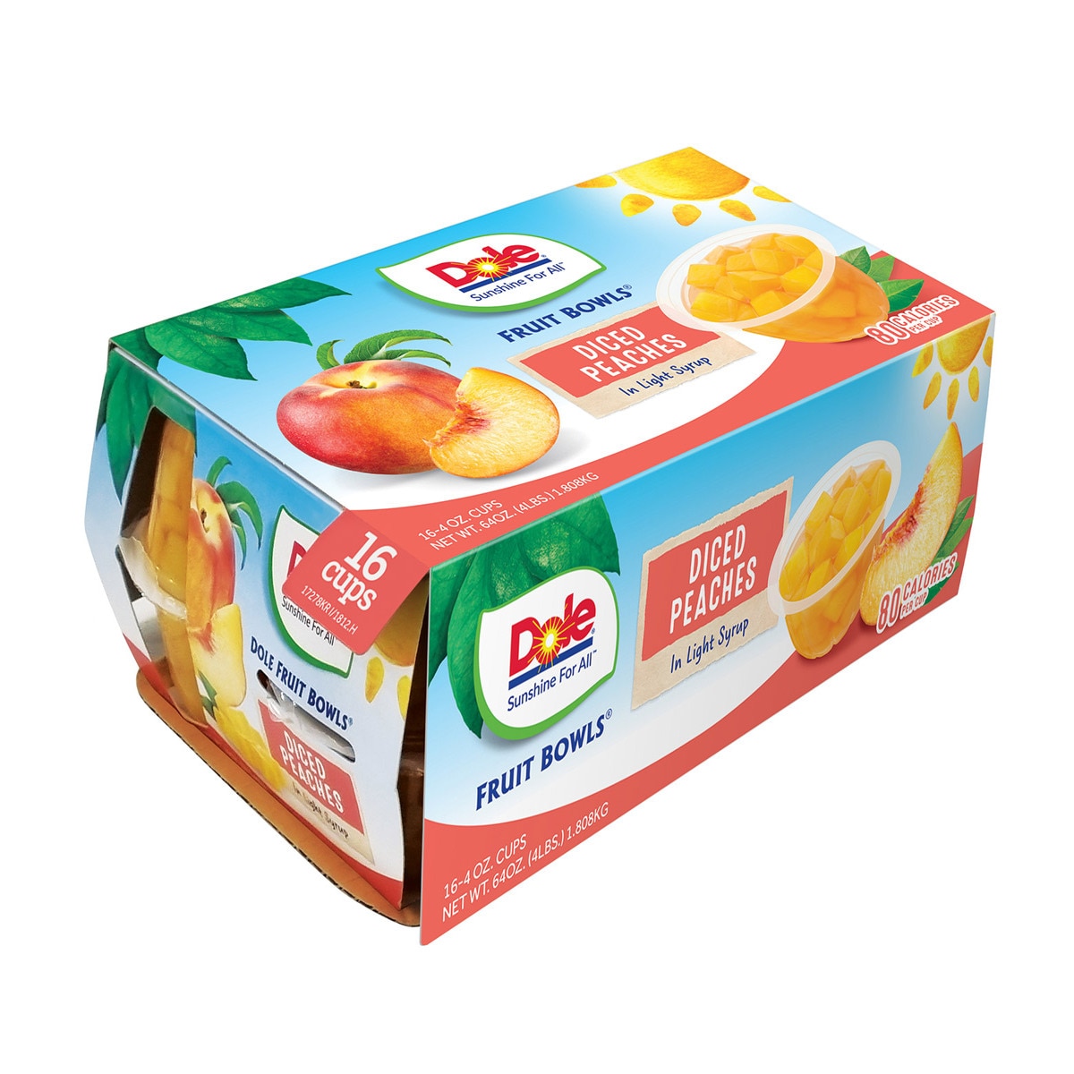 Dole 복숭아 과일컵 113g x 16 / 최소구매 2