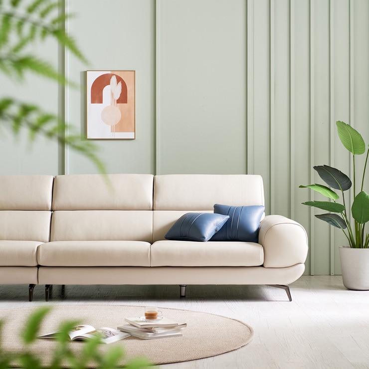 사트바 마티에르 헤드무빙 4인소파 - 아이보리