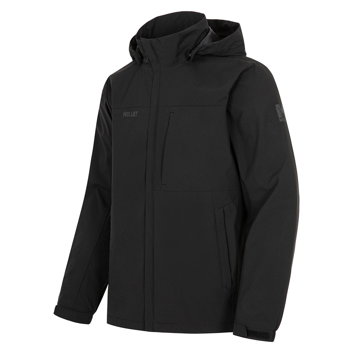 밀레 남성 2레이어 방풍 재킷 - 블랙