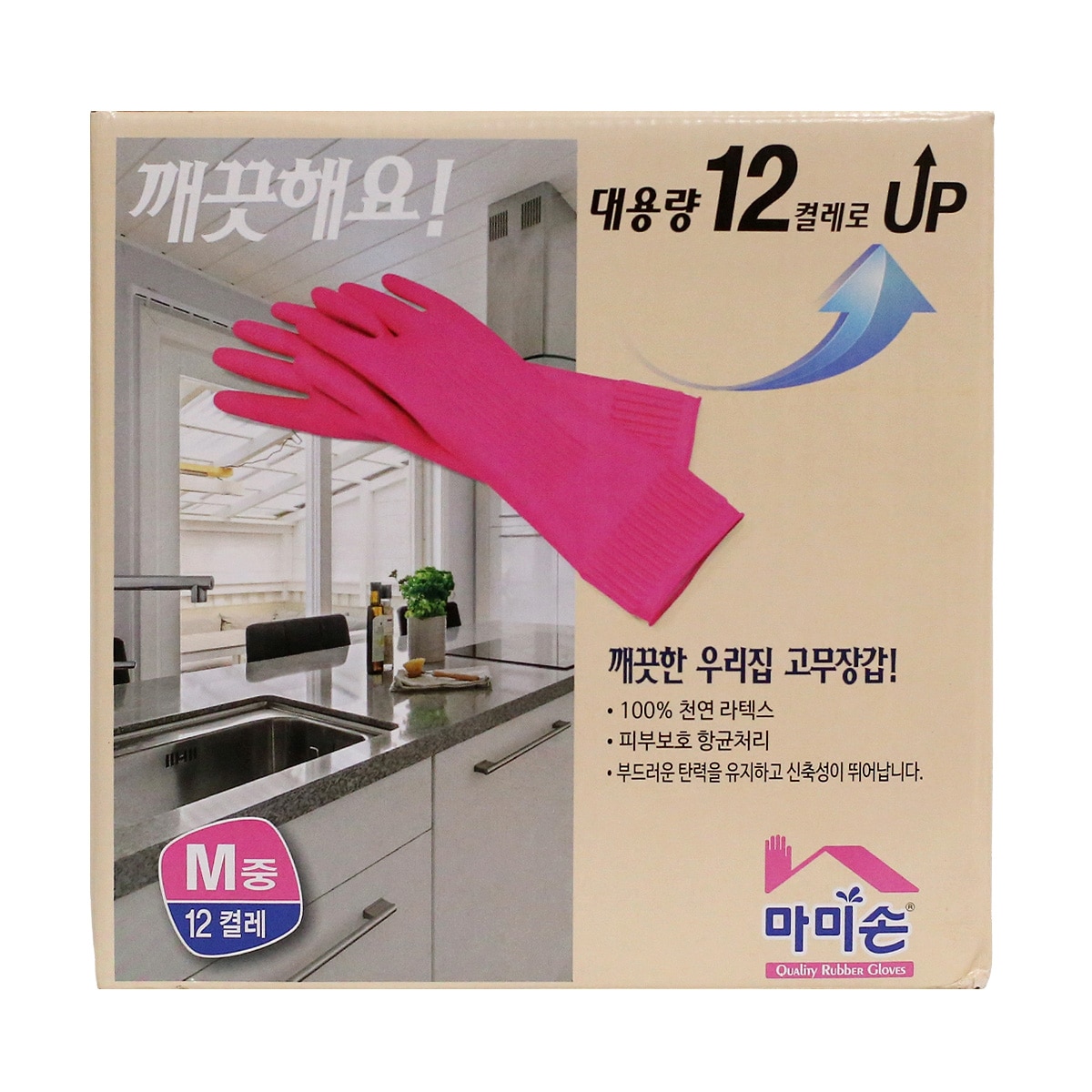 마미손 고무장갑 대형 9입 또는 중형 12입