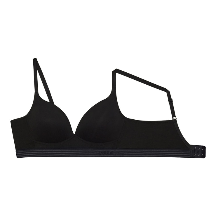엘르 여성 엘라스틱 노와이어 브라 2매 - 라이트스킨/블랙, S