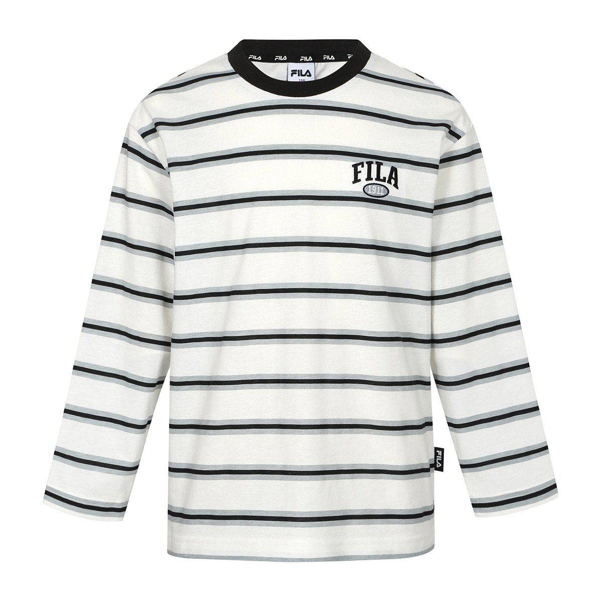 휠라 키즈 스트라이프 티셔츠