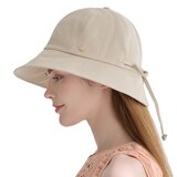 안드레아바나 여성 리본 버킷햇 - 베이지