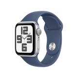 Apple 워치 SE GPS 40mm 실버 알루미늄 스포츠 밴드 - S/M