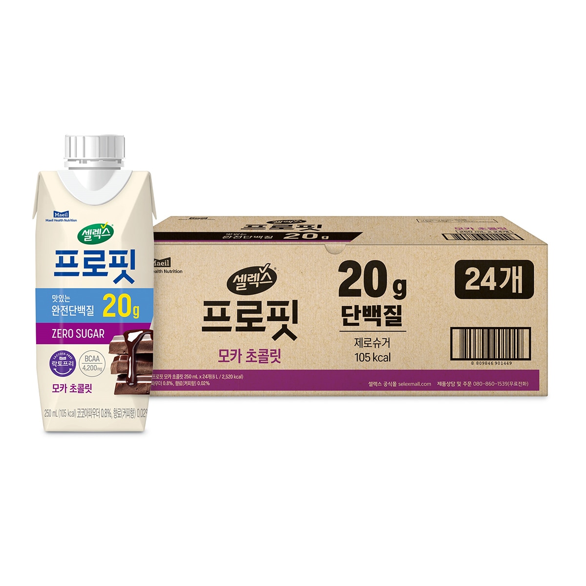 셀렉스 프로핏 완전단백질 - 모카초콜릿 250ml x 24팩