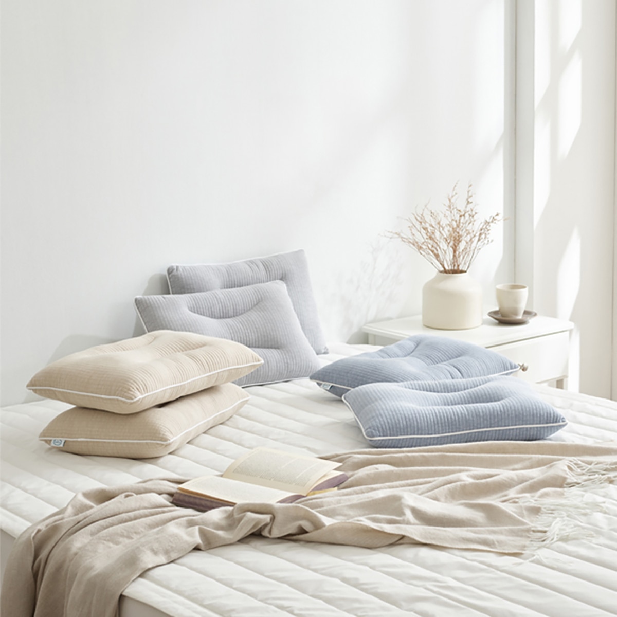 루마인 홈 순면 낮잠 경추 베개 2P 루마인 홈 순면 낮잠 경추 베개 2P