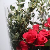 꽃다발 미니 장미 & 파블로 - (장미 - 레드, 파블로 - 그린)