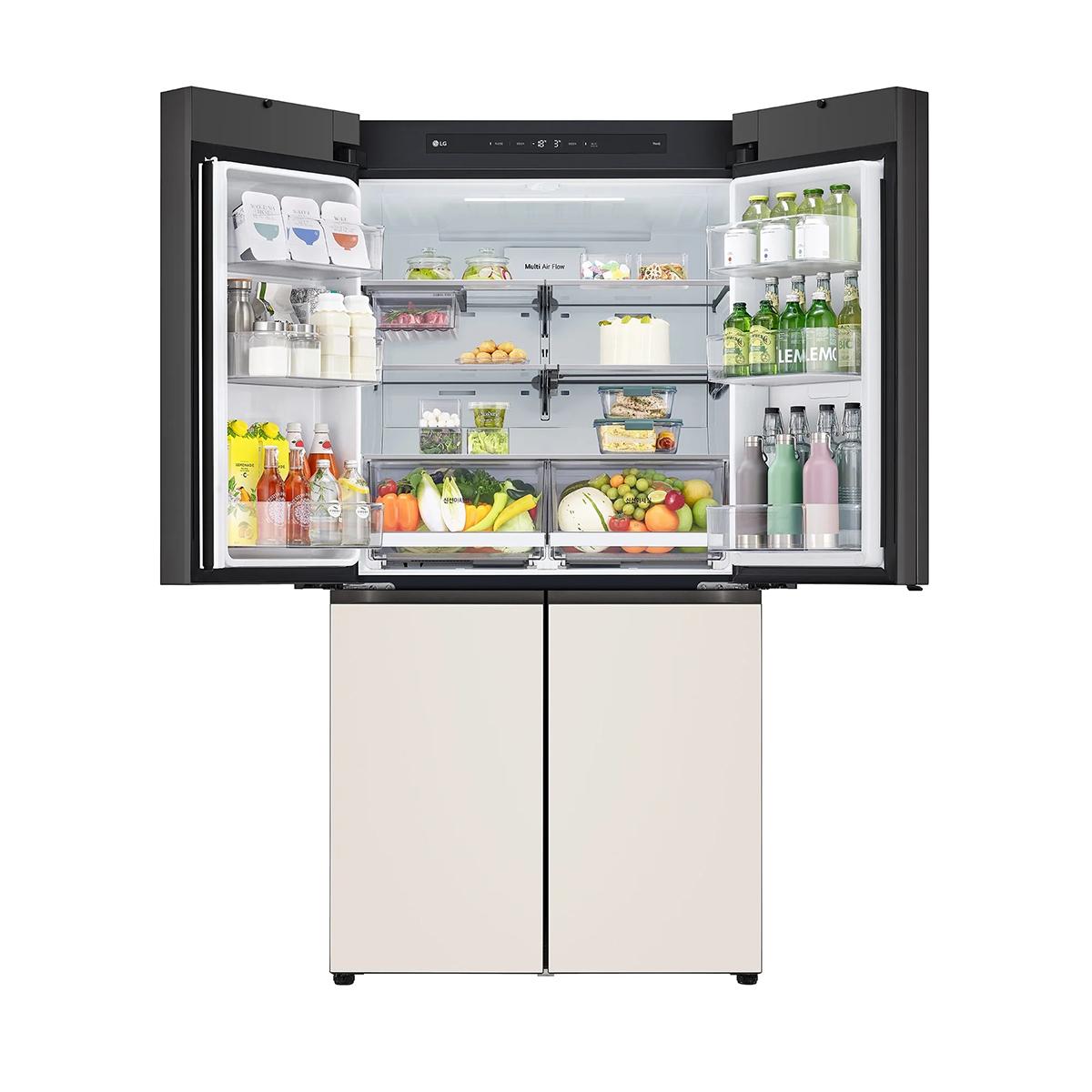 LG 오브제 AI 매직스페이스 냉장고 870L, 글라스 아몬드/토프 LG 오브제 AI 매직스페이스 냉장고 870L, 글라스 아몬드/토프