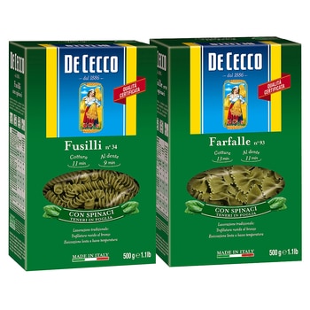 데 체코 시금치 푸실리 500g x 3 & 파팔레 500g x 3 데 체코 시금치 푸실리 500g x 3 & 파팔레 500g x 3