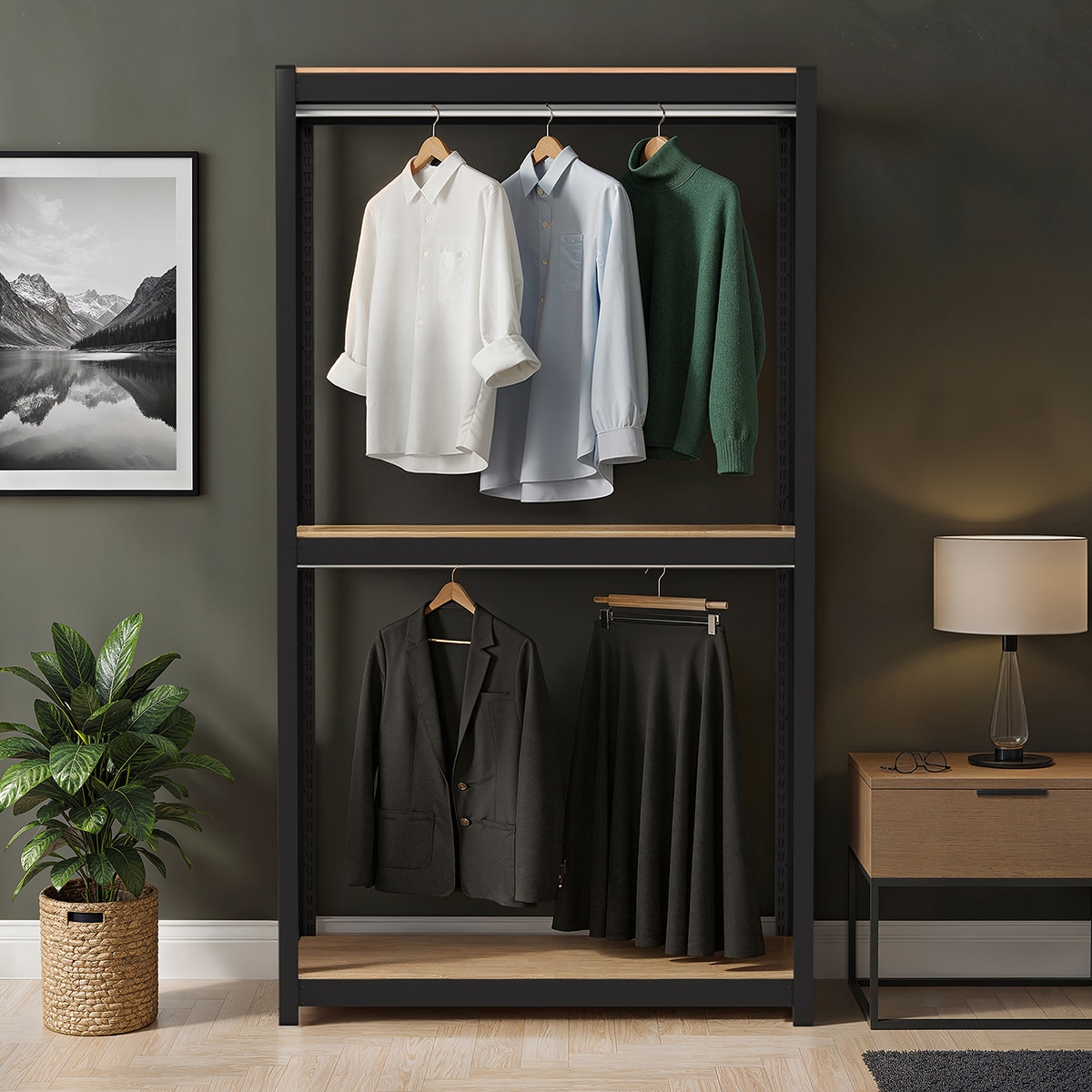 스피드랙 다용도 3단 철제 행거 100 x 40 x 180cm