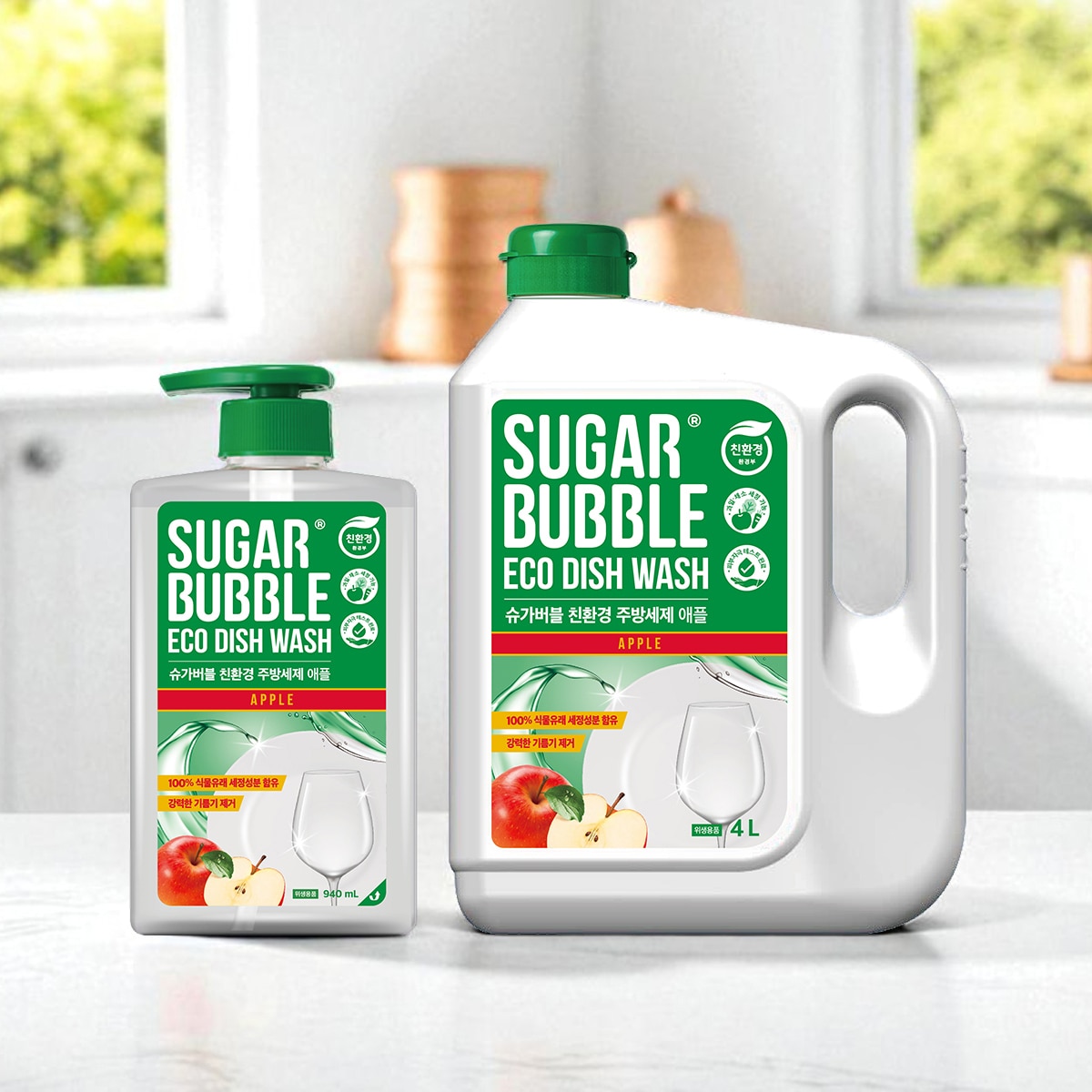 슈가버블 주방세제 애플향 4.0L + 940ml 슈가버블 주방세제 애플향 4.0L + 940ml