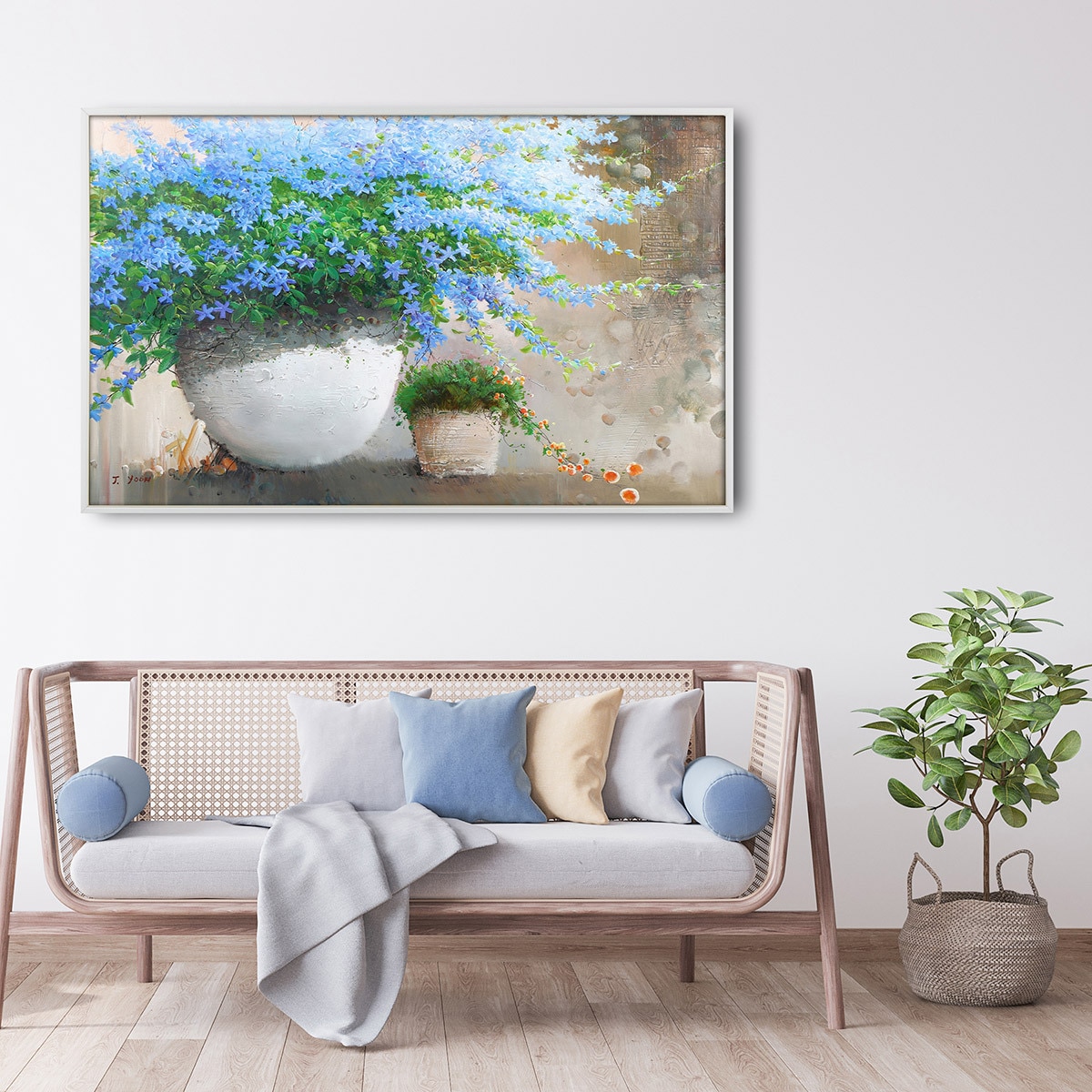 지클레 그림 액자 91x61cm - 캄파놀라꽃