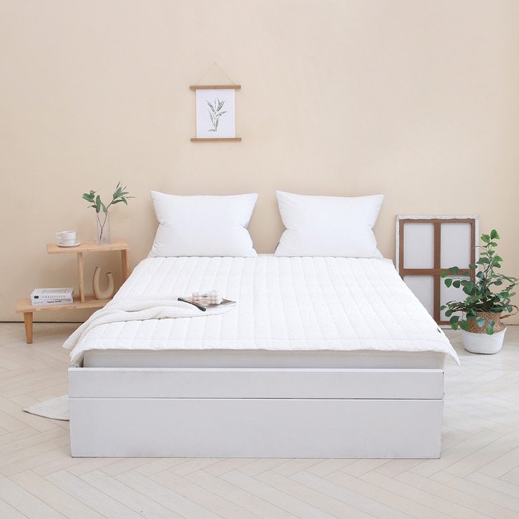 April At Home 프라임 양모 워싱 패드 - 퀸, 아이보리