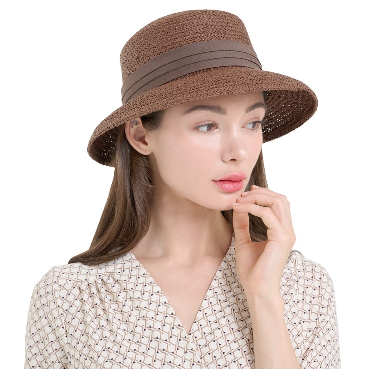 안드레아바나 여성 보우 햇 - 브라운