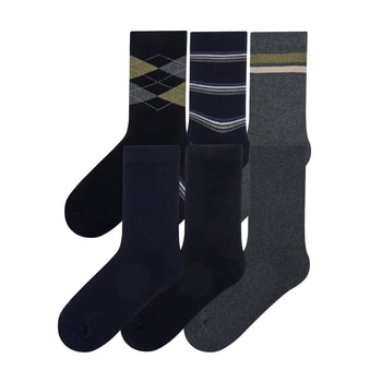 싹스탑 남성 통파일 양말 6족