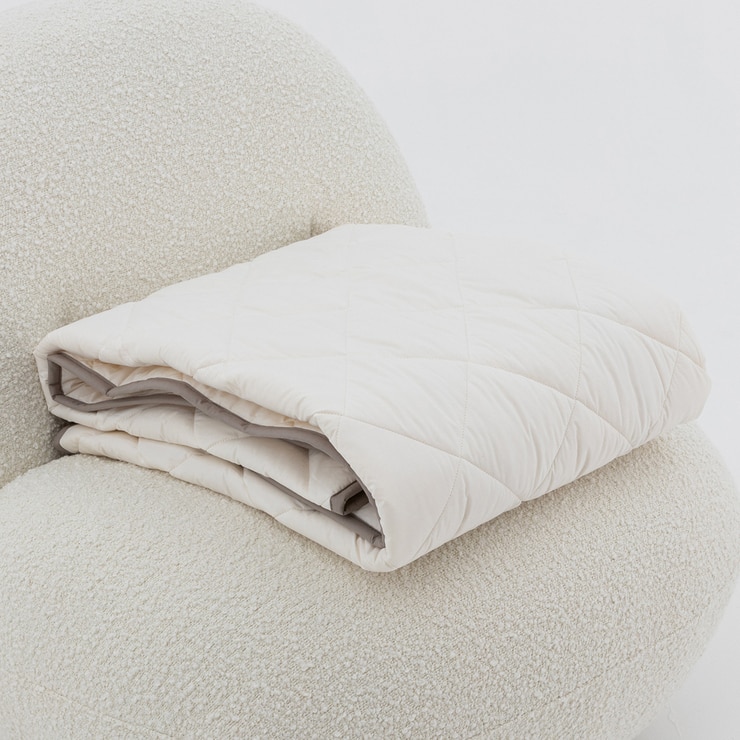 크리스피바바 마이 쁘띠 양모 블랭킷 - 화이트/모카