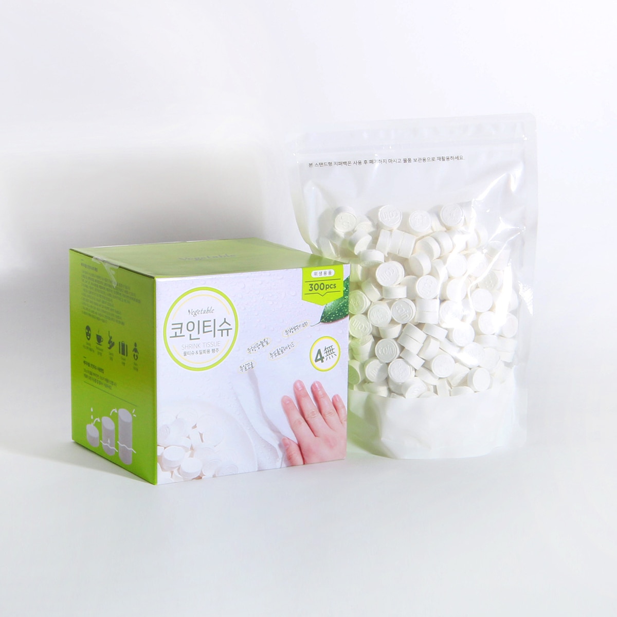 베지터블 코인 압축 티슈 300개 | 코스트코 코리아