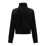 게스 여성 벨루어 코듀로이 집업 - 블랙