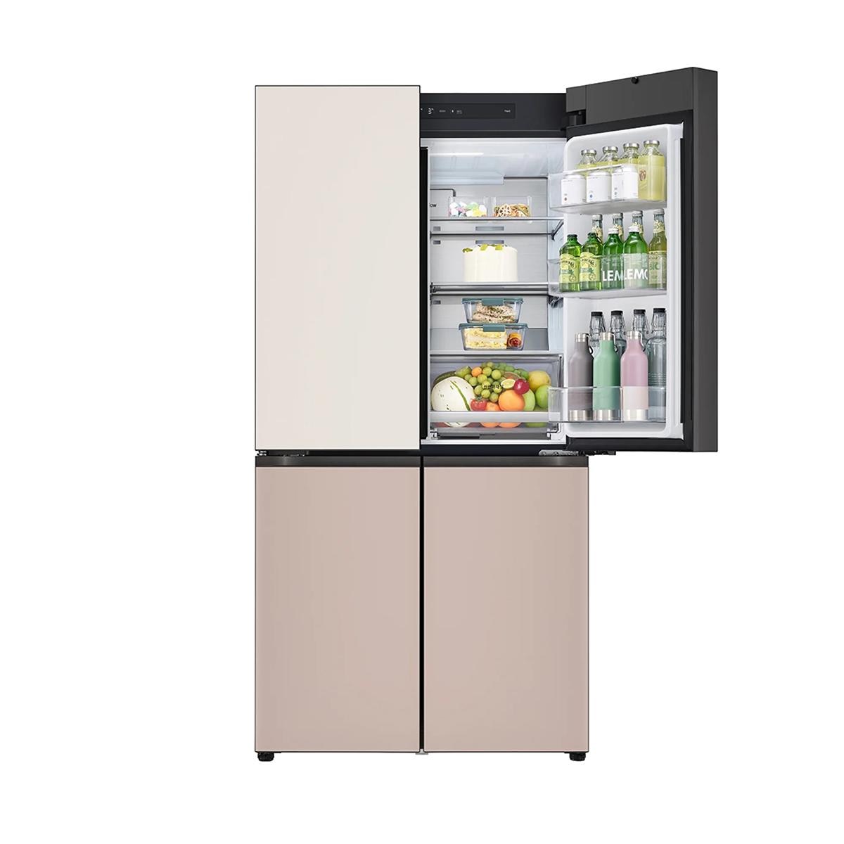 LG 오브제 AI 냉장고 870L, 글라스 토프/아몬드