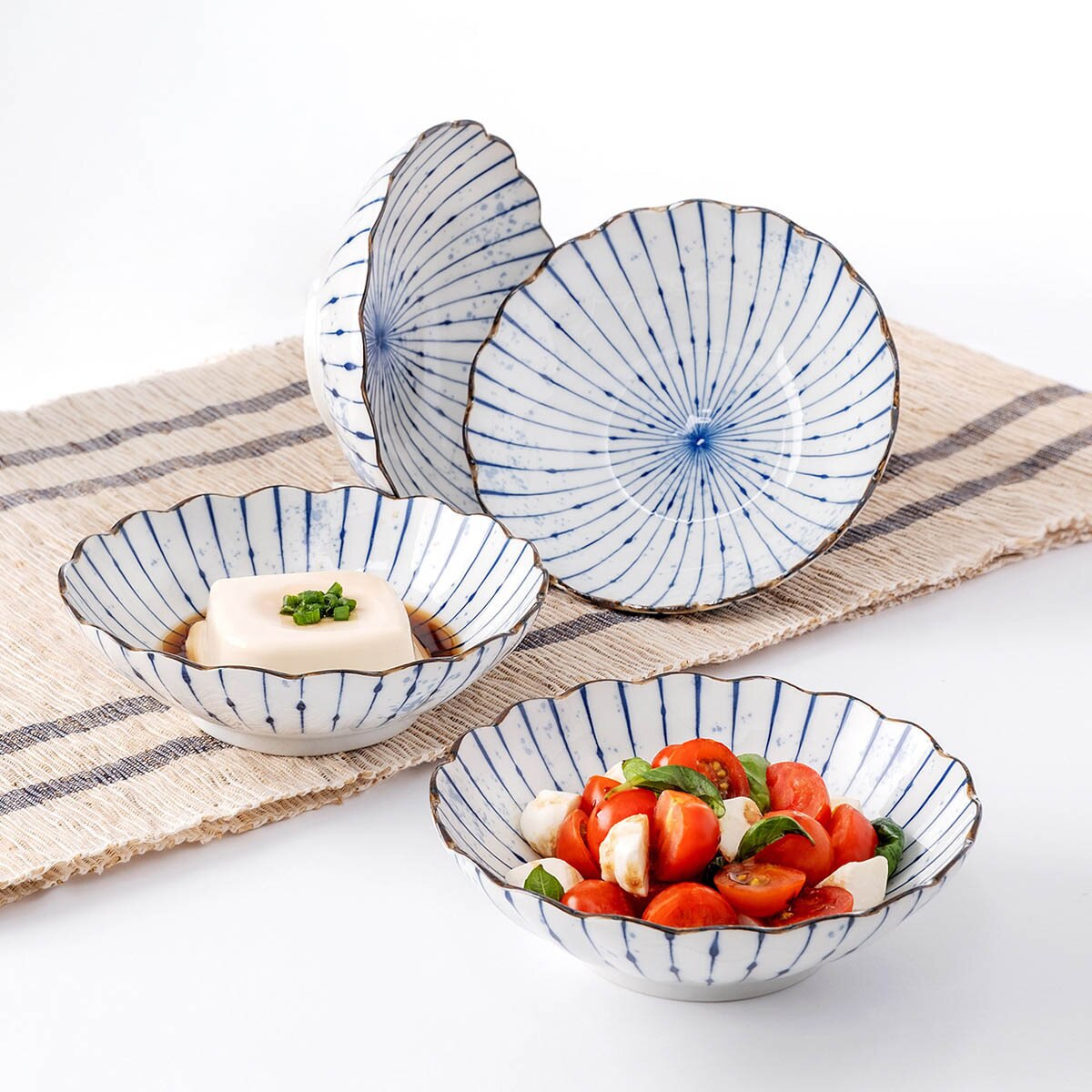 아틱앤베이스 핀블루 블루밍 서빙볼 4P