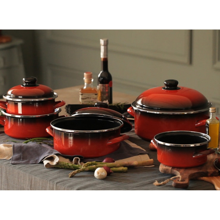 ELO 법랑 냄비 세트 6P (16+14+18cm)