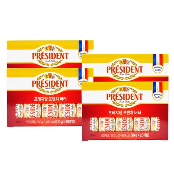 프레지덩 무가염버터 미니포션 200g x 4