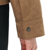 비지트 인 뉴욕 여성 인조 스웨이드 재킷 - 카멜