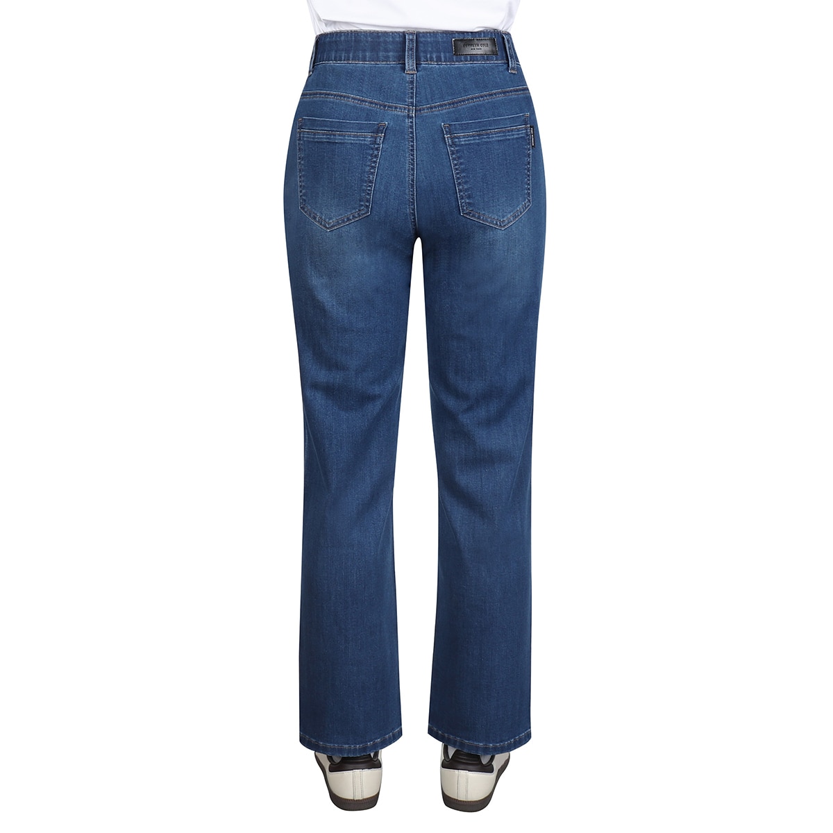 케네스콜 여성 저온스 루즈 스트레이트핏 청바지 - 미디엄 인디고, 70(27)