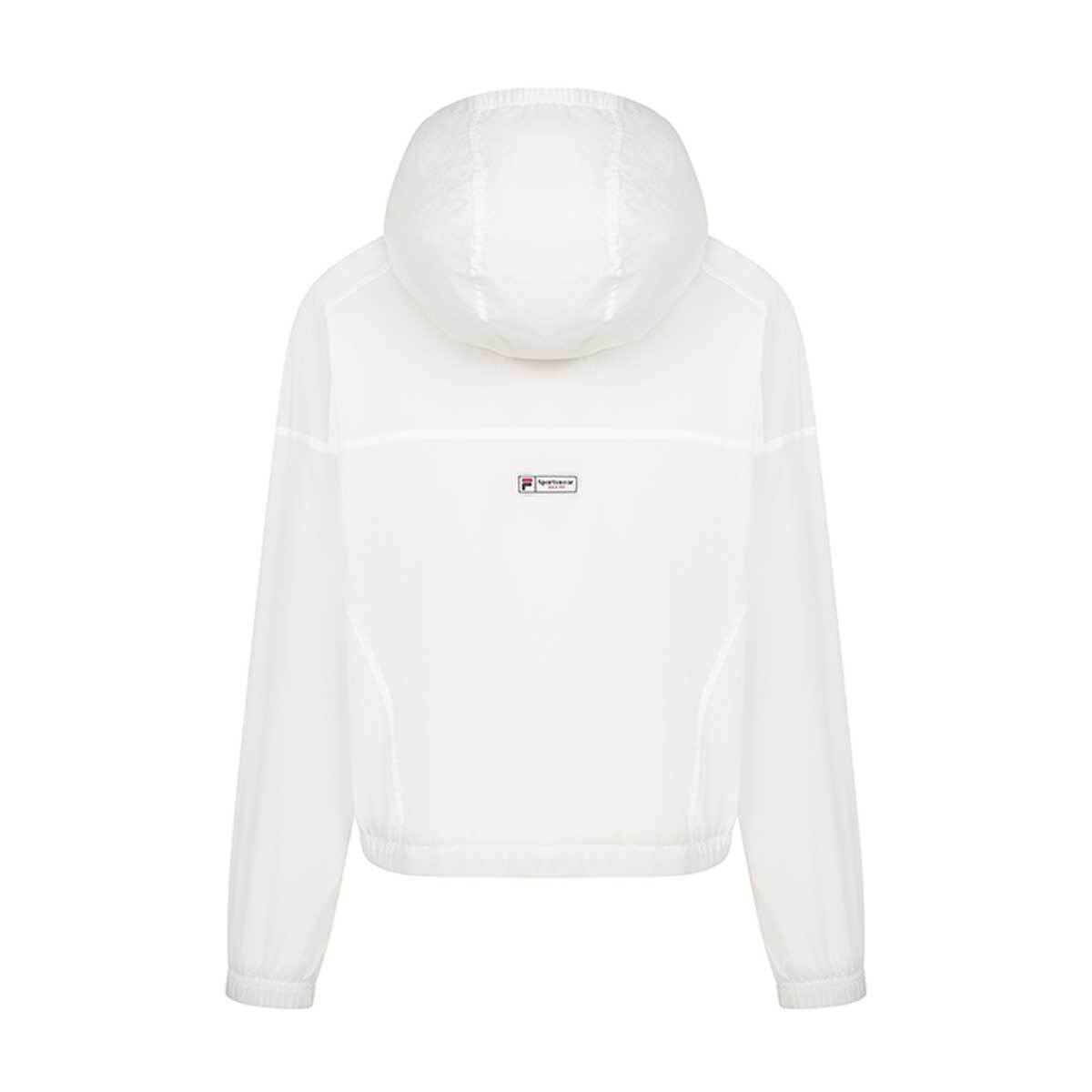 휠라 여성 립스탑 재킷 - 오프 화이트, M