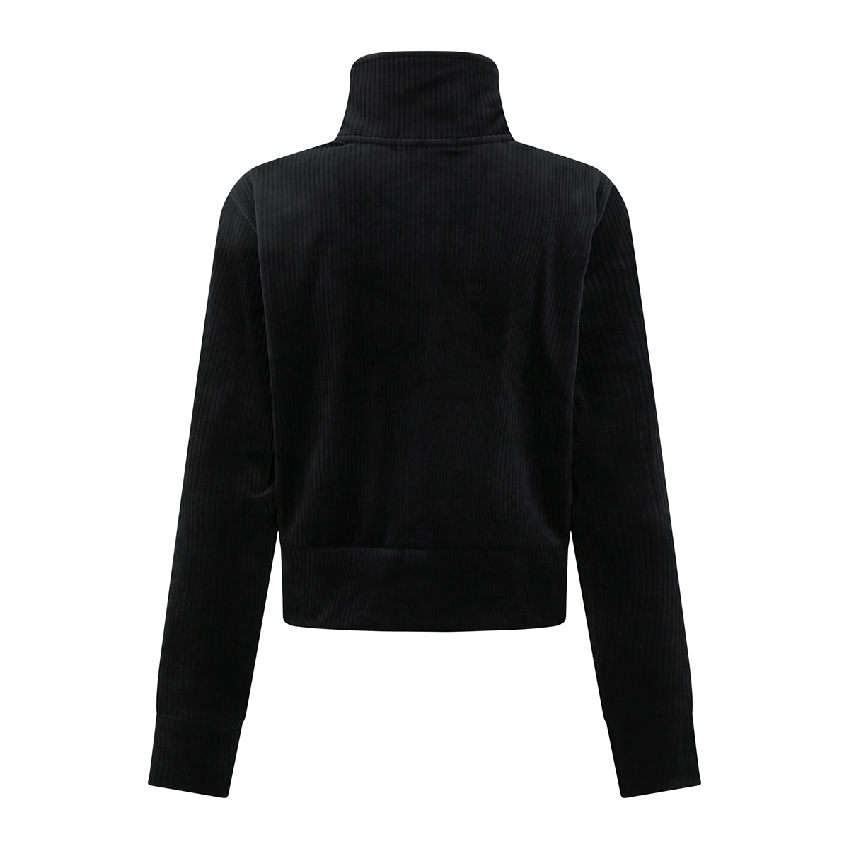 게스 여성 벨루어 코듀로이 집업 - 블랙