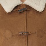 SOUP 여성 인조 스웨이드 무스탕 재킷 - 카멜