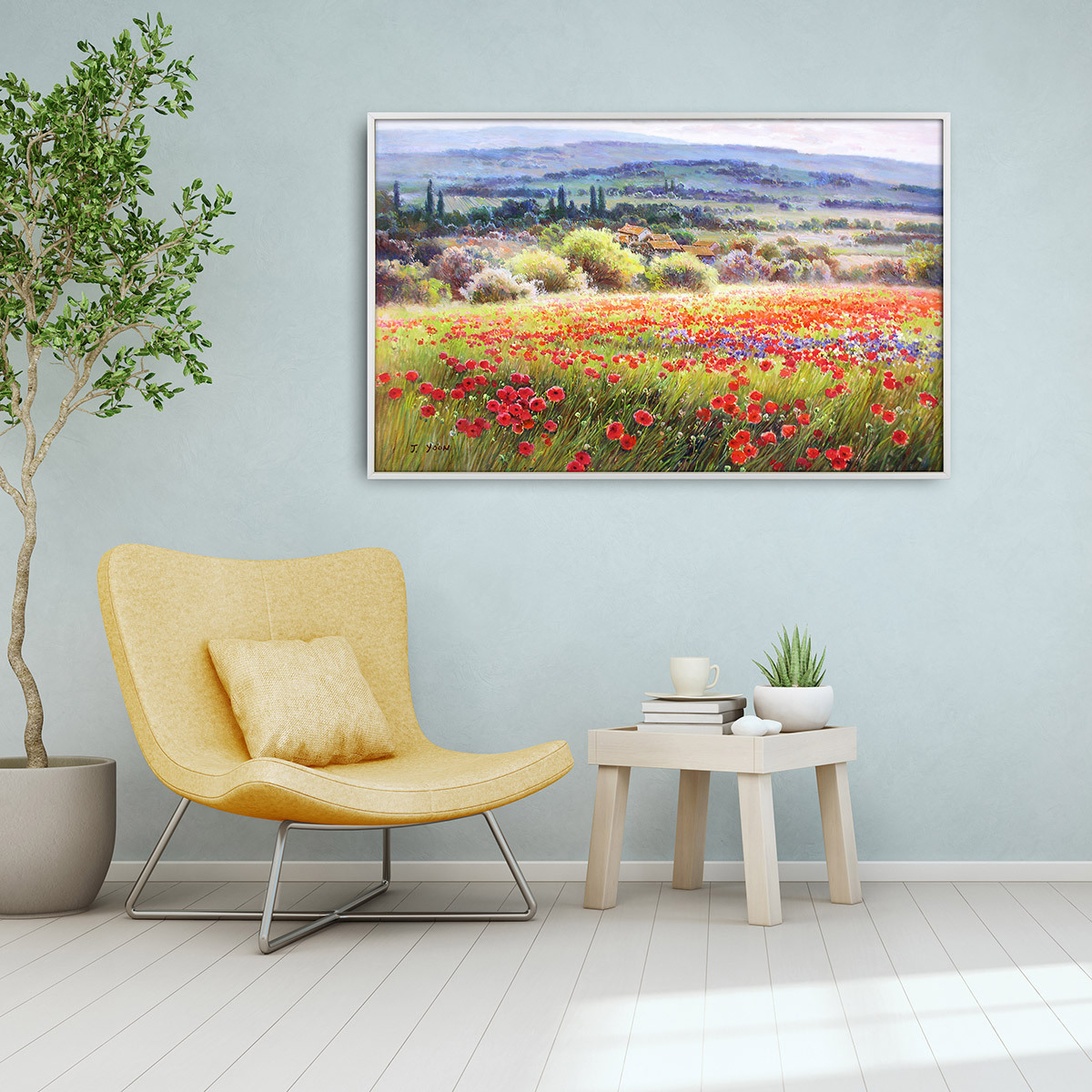 지클레 그림 액자 91x61cm - 토스카나 풍경