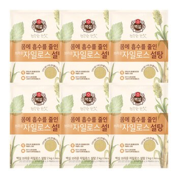 백설 브라운 자일로스 설탕 2kg x 6