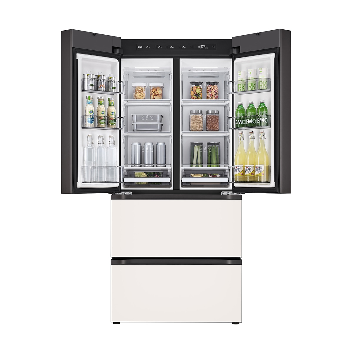 엘지 디오스 AI 오브제컬렉션 김치톡톡 491L- 글라스 베이지