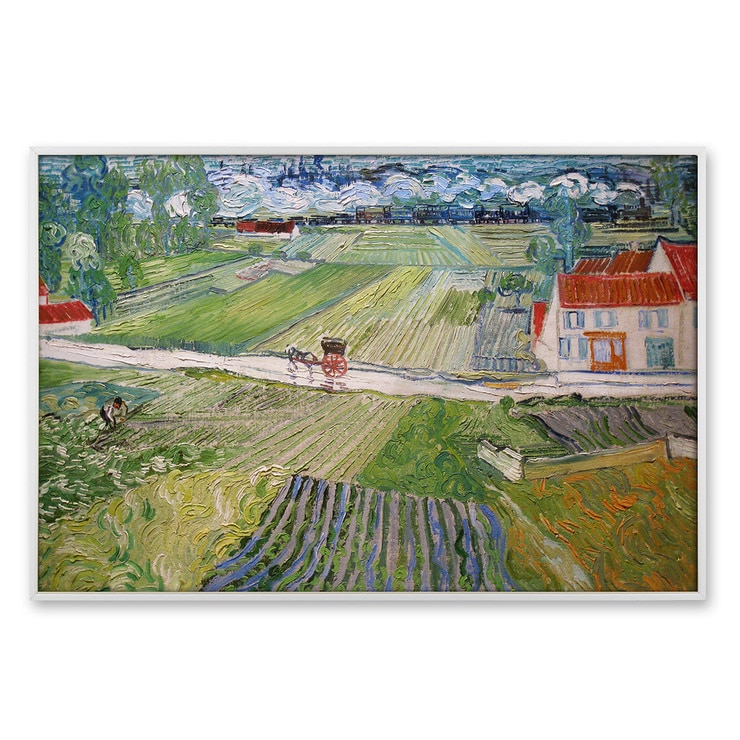 지클레 그림 액자 91x61cm - 고흐, 비온 후의 오베르의 풍경 지클레 그림 액자 91x61cm - 고흐, 비온 후의 오베르의 풍경