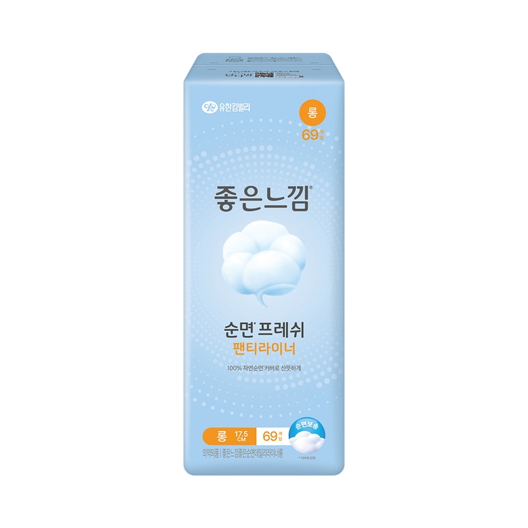 좋은느낌 좋은순면프레시 라이너 69개 x 4팩 - 롱 좋은느낌 좋은순면프레시 라이너 69개 x 4팩 - 롱