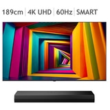 엘지 UHD TV 75UT93RC0NA 189cm (75) + S20A - 벽걸이형