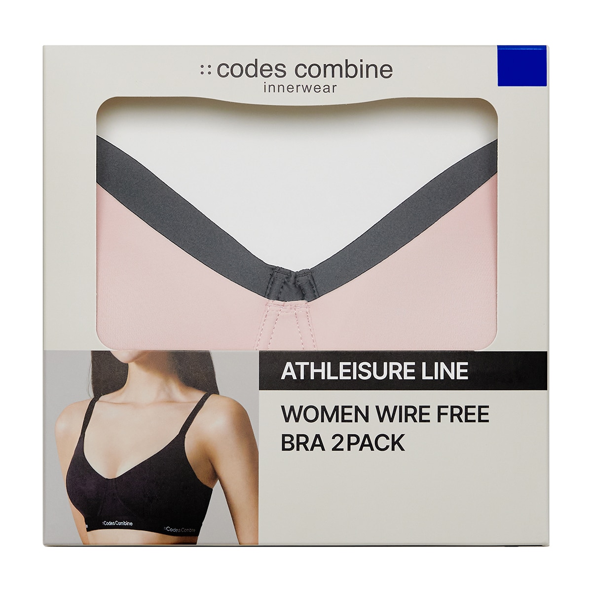 코데즈 컴바인 브라 2매 - 라이트핑크/다크그레이, M(95) 코데즈 컴바인 브라 2매 - 라이트핑크/다크그레이, M(95)