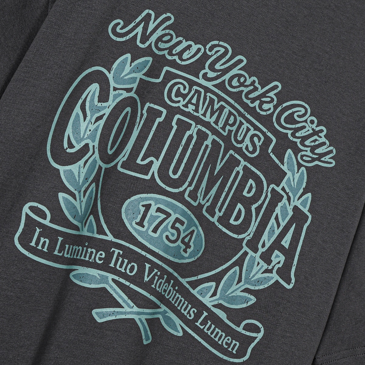 컬럼비아 유니버시티 성인 반소매 티셔츠 - 차콜